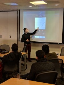 Max explaining an example PCR curve generated by the Biomeme two3.