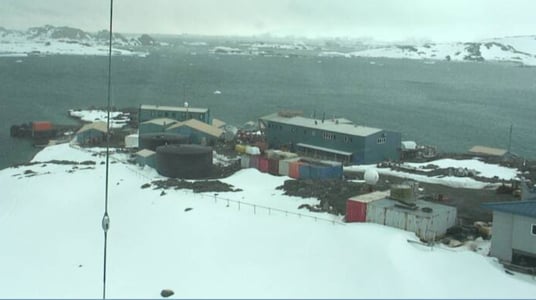 View from Palmer Station on Anvers Island in the Antarctic, where Dr. Countway will be doing his research work.