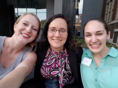 Heidi, Maria, and Megan loved sharing their passion for science at the TechGirlz workshop